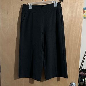 CAbi Charcoal Cropped Wide Leg Trousers